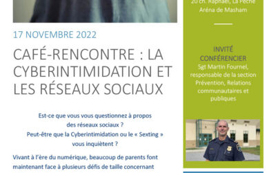 LA PÊCHE | CAFÉ-RENCONTRE PORTANT SUR LA CYBERINTIMIDATION ET LES MÉDIAS SOCIAUX