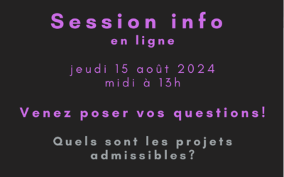 Session info: Fonds de développement culturel